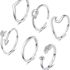 FUNEIA 14K Gold Plated Stacking Rings for Women